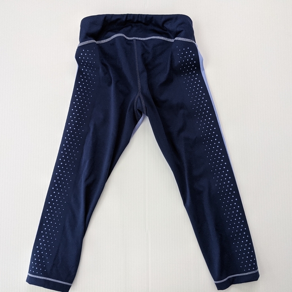 Athleta Girl Capri Leggings - Periwinkle and Navy Blue - Sz. Medium - Picture 5 of 9